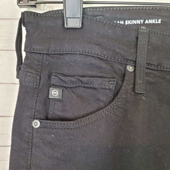 Ag ADRIANO GOLDSCHMIED THE FARRAH HIGH RISE SKINNY ANKLE JEANS IN BLACK, SZ 26 - Picture 2 of 15